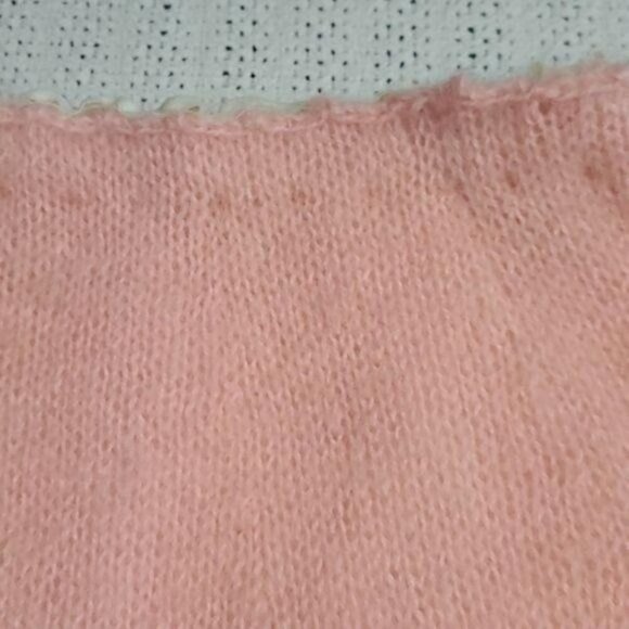 Vintage Handmade 1960's Stunning Wool & Angora Lt. Pink Lined 2 pc. Skirt Set - Picture 11 of 16